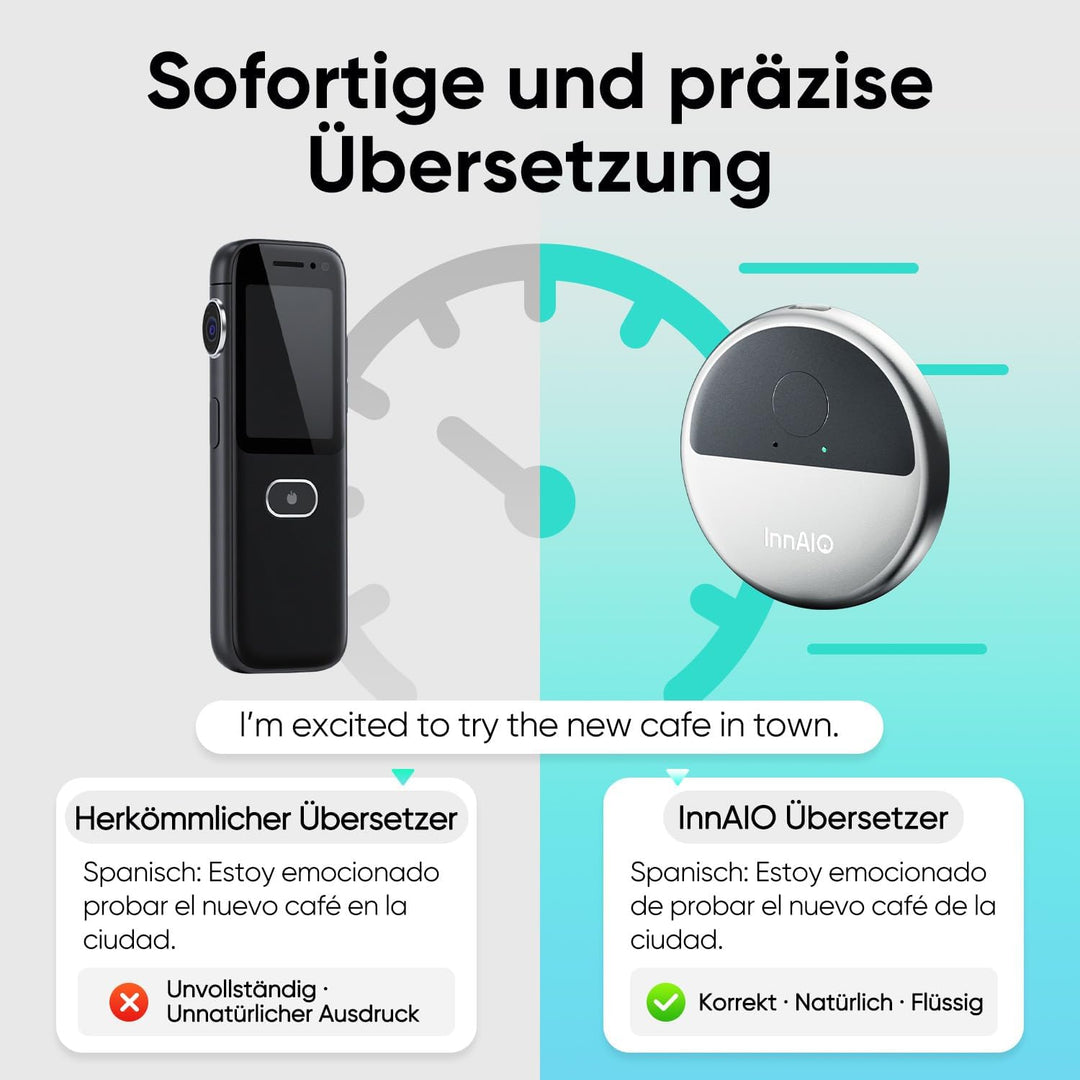 Sprachübersetzer Gerät, Echtzeit-Übersetzung Sprache, Sprachübersetzer 140+ Sprachen, Offline Überse
