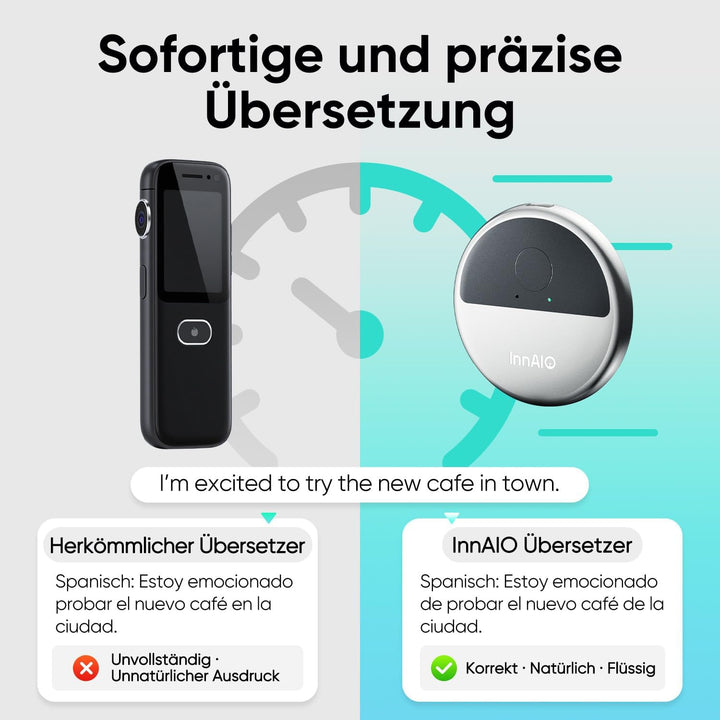 Sprachübersetzer Gerät, Echtzeit-Übersetzung Sprache, Sprachübersetzer 140+ Sprachen, Offline Überse