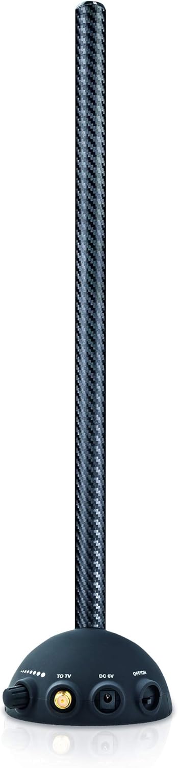 Oehlbach Scope Max - Aktive DVB-T2 HD Stabantenne mit LTE-Filter- Digitale Zimmerantenne - regelbare