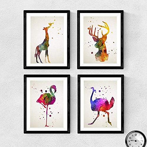 Nacnic Berge Vater (A4 Rahmen) Tiere Animal prints, Tiere Animal prints
