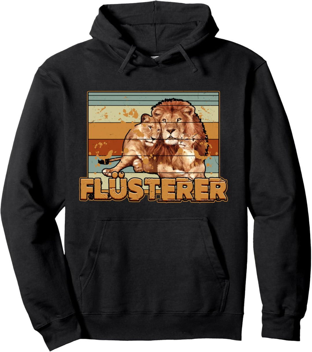 Löwenflüsterer Vintage Retro Raubtier König der Löwin Löwen Pullover Hoodie