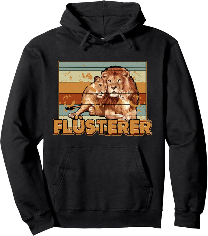 Löwenflüsterer Vintage Retro Raubtier König der Löwin Löwen Pullover Hoodie