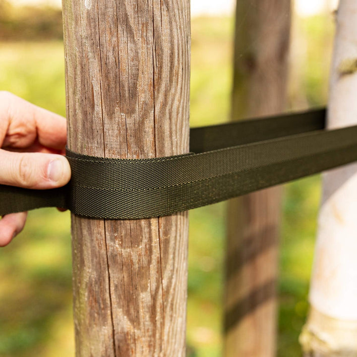 Effaband Baumanbinder 25m olivegrün Breite 20 mm/Pflanzenbinder zur Baumbefestigung aus witterungsbe