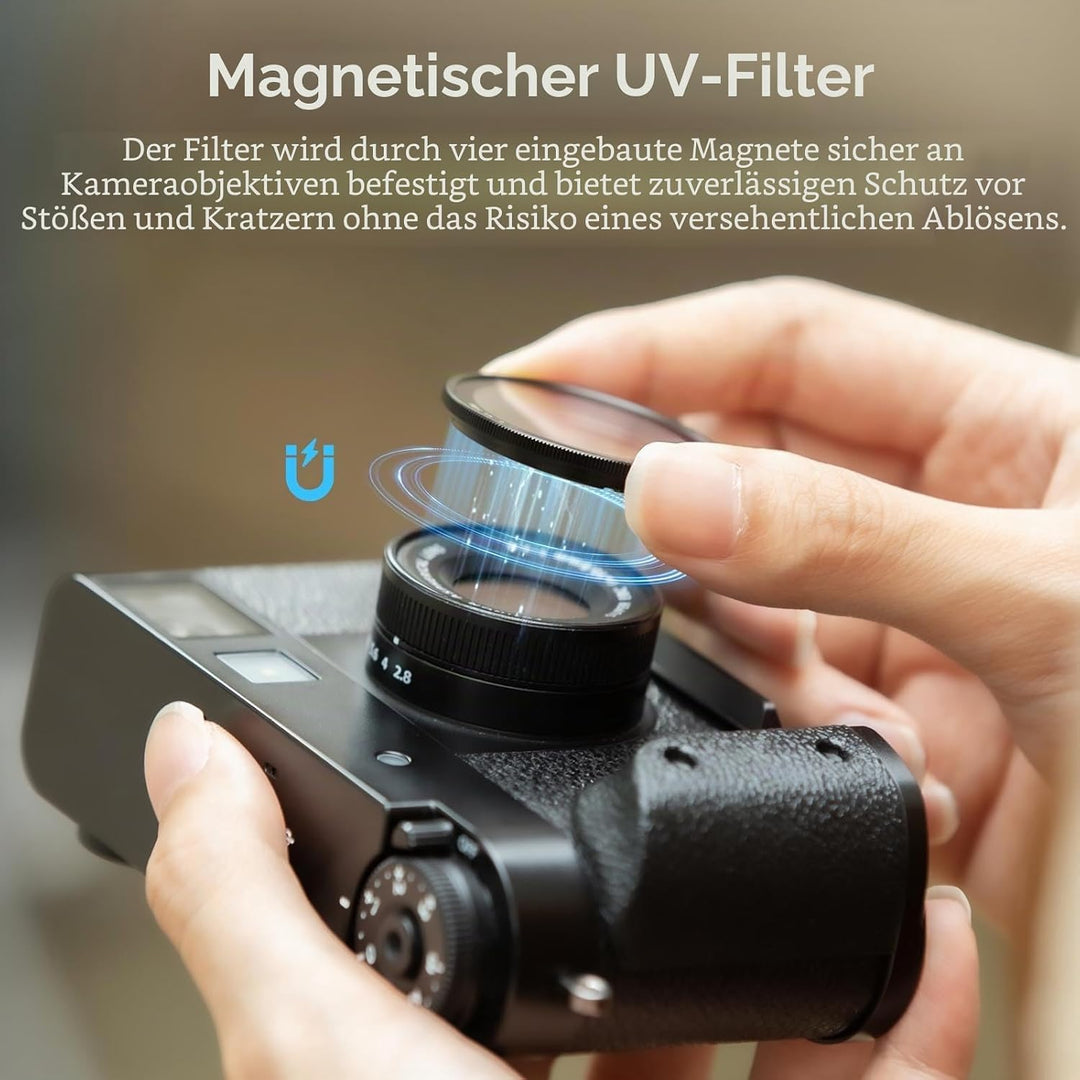 SMALLRIG Magnetischer UV-Filter für FUJIFILM X Half Kamera, optisches Glasobjektiv, Leichter Alumini