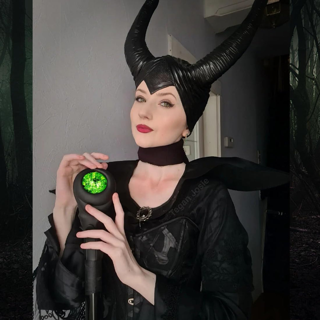 SINSEN Halloween LED Licht Maleficent Zauberstäbe Zauberer Zepter Zauberstab Cosplay Maleficent Stab