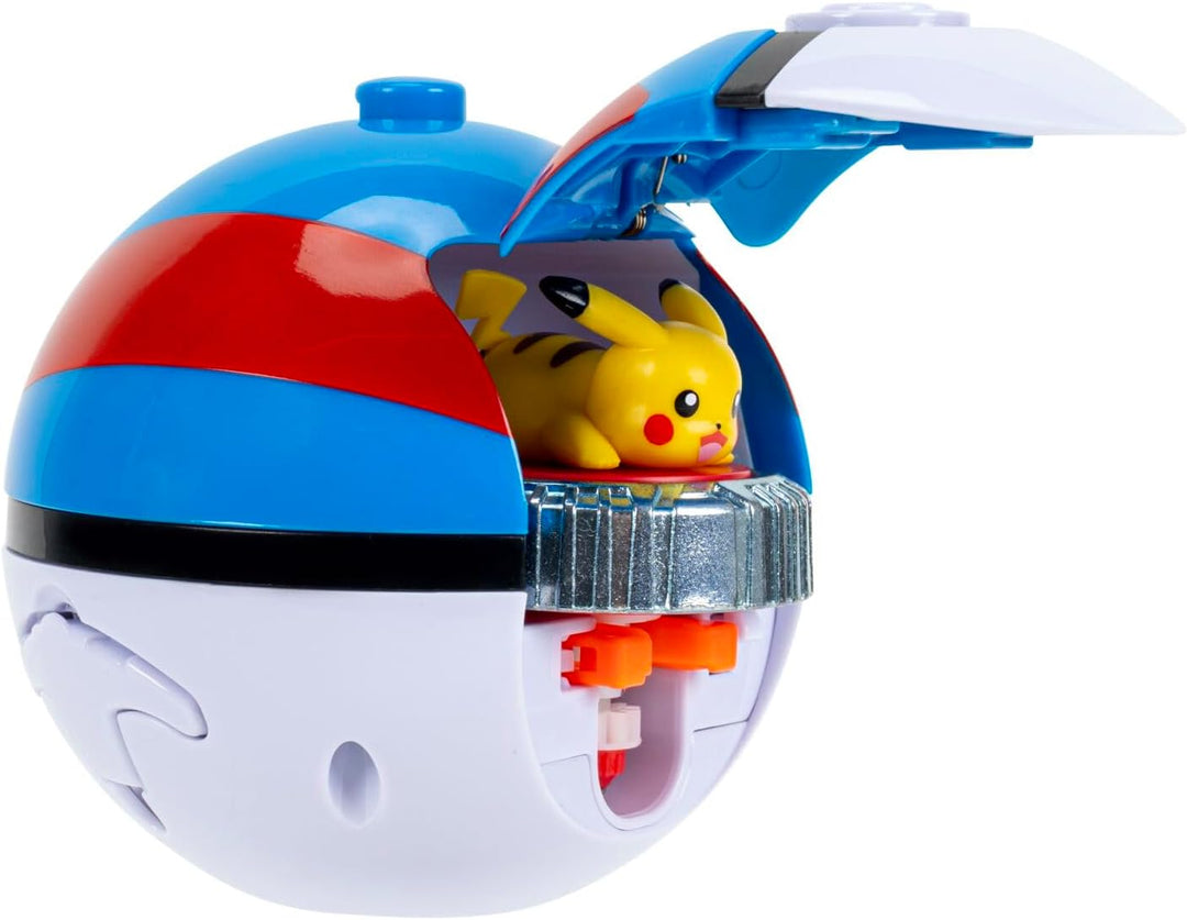Pokémon PKW4936 Pikachu Battle Spinner Pack | Battle Spinner mit Superball-Launcher
