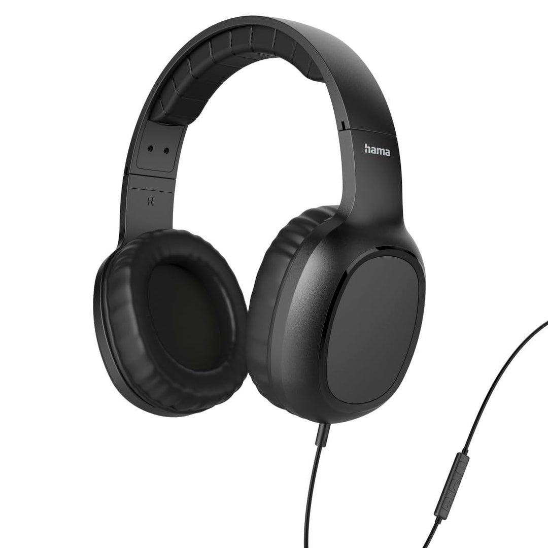 Hama Kopfhörer Fun C, On-Ear, Mikrofon, einseitige Kabelführung, USB-C, Schw. Schwarz, Schwarz