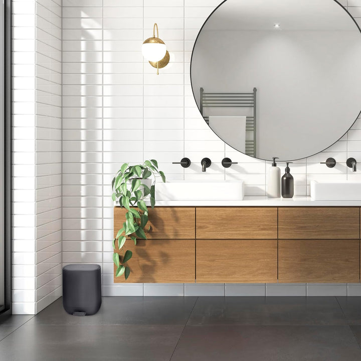 YourCasa® Mülleimer Bad [5L] - Elegantes Design - Badezimmer Mülleimer Klein - Kosmetikeimer Bad Mül