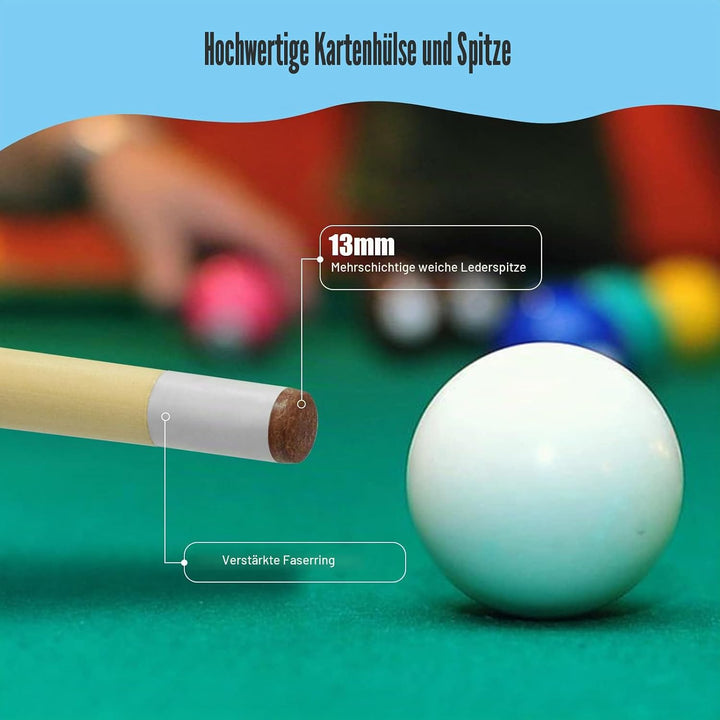 VANLAN Holz-Billardhaus-Queue-Sticks Shorty Queues Pool Queues für Kinder Hartholz Billard Queue Sti