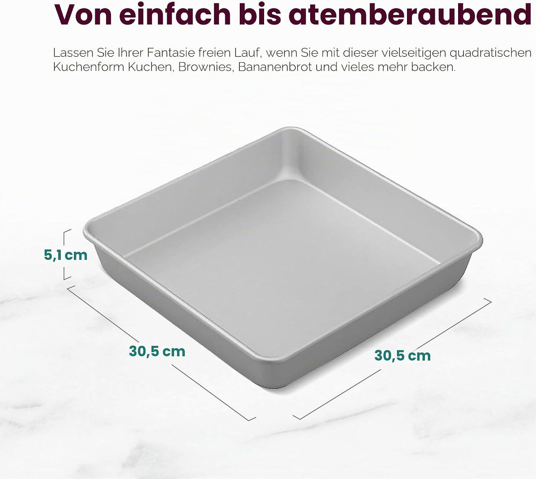 Wilton Performance Backformen Quadrat, 30,5 cm (12 Zoll) 12 silber 12 Quadrat, 30,5 cm (12 Zoll) Pfa