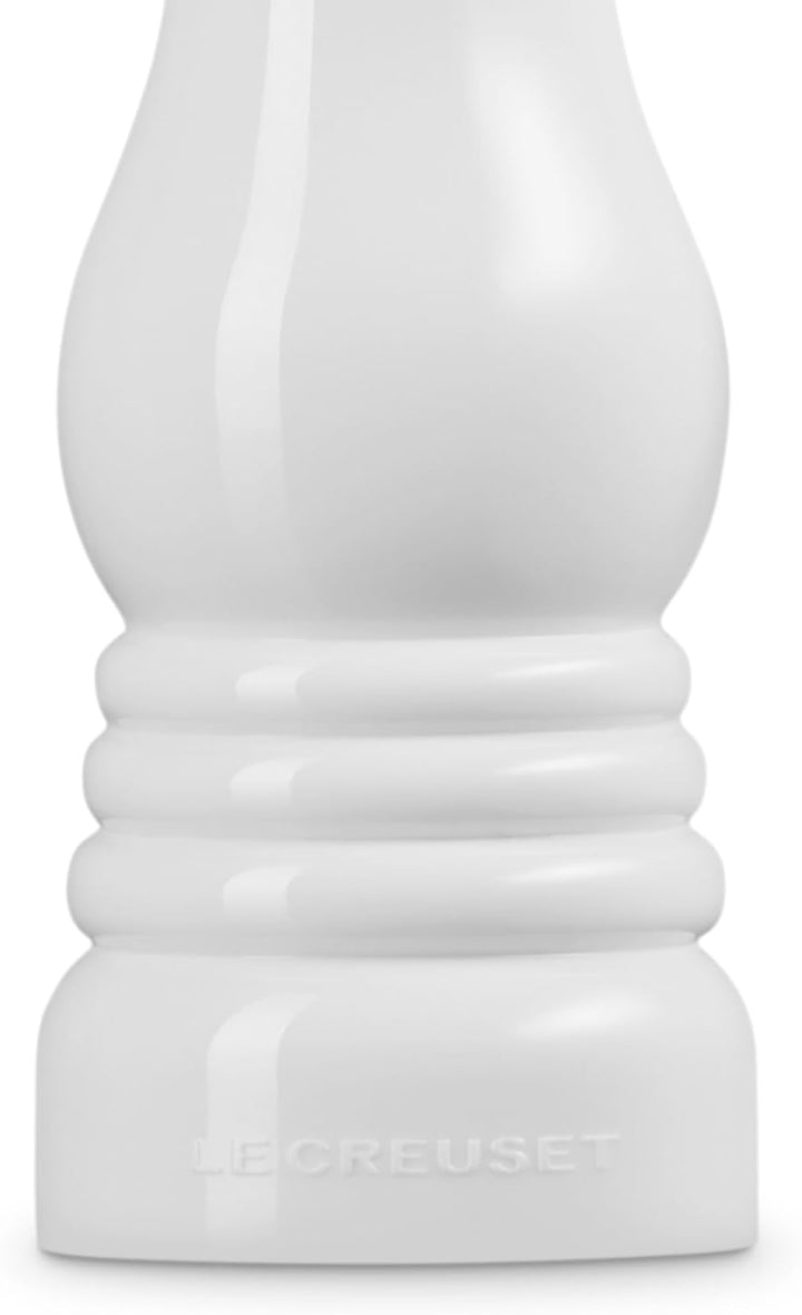 Le Creuset Pfeffermühle, ABS-Kunststoff, 6,2 x 6,2 x 20,8 cm, Keramik-Mahlwerk, Weiss, 9600190001000