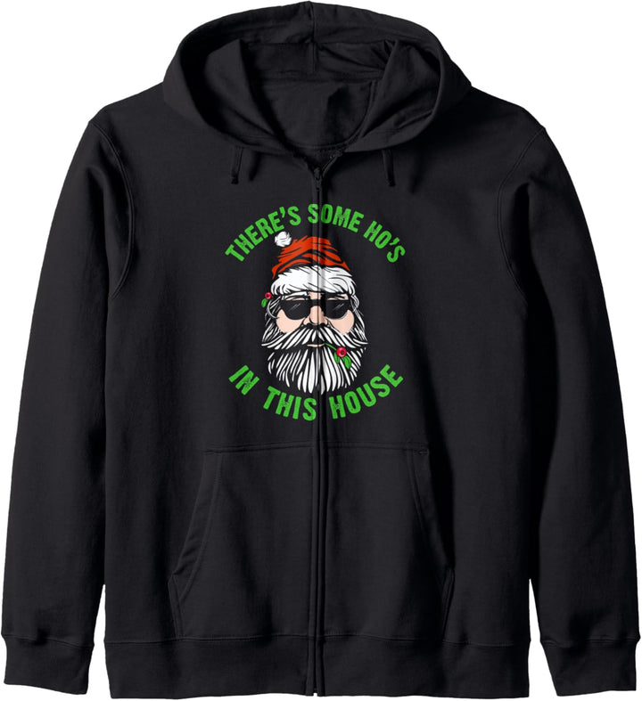 There's Some Hos In this House Funny Christmas Naughty Santa Kapuzenjacke