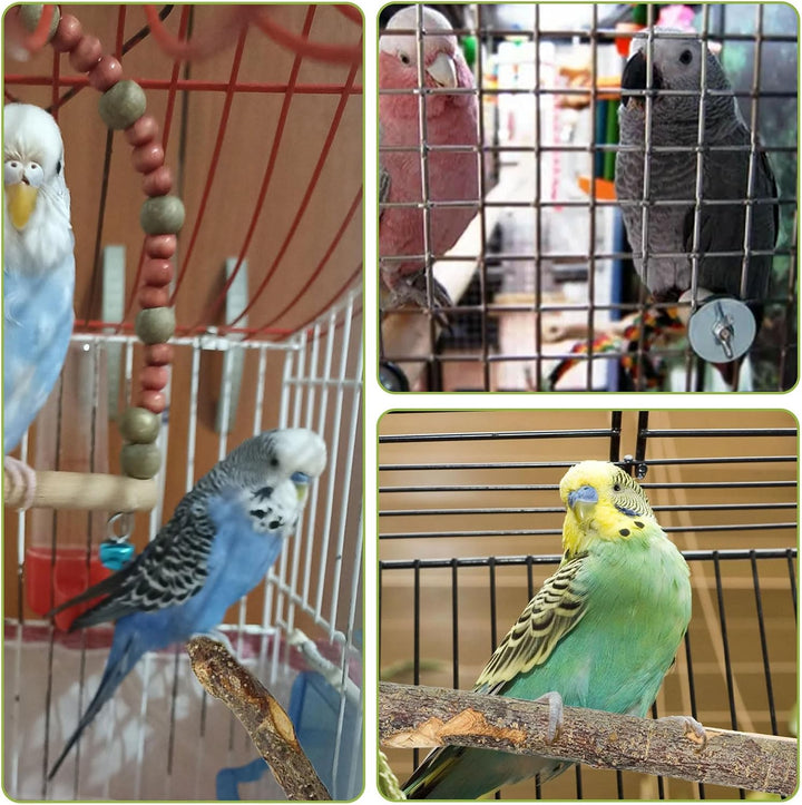 8 Stück Natur Sitzstangen Set für Vögel, Naturholzstangen Vogelständer Vogelzubehör Sitzstangen, Vog