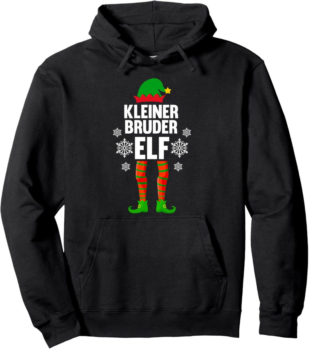 Kleiner Bruder Elf Weihnachtself Partnerlook Weinachts Pullover Hoodie