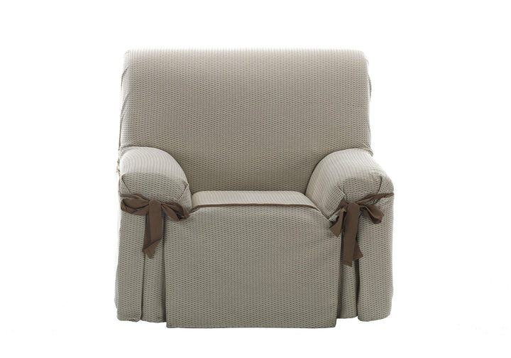 Martina Home Capri Sofabezug Schleifen, Leinen, 1 Plaza 1 Sitzer Leinfarben, 1 Sitzer Leinfarben