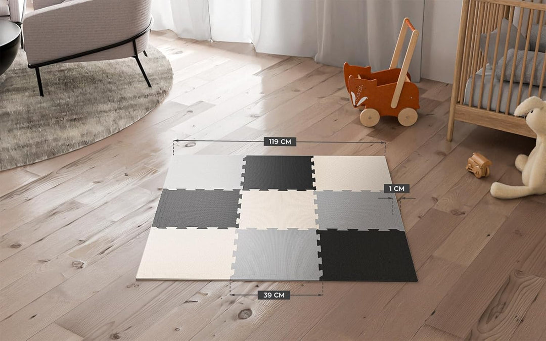 TULANO Gioco 15 | Puzzlematte Krabbeldecke Schaumstoff Spielmatte Schaumstoffmatte Krabbelmatte für