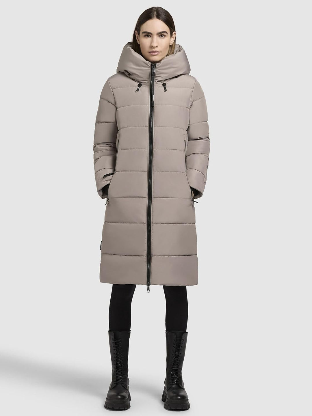 khujo - Damen - Wintermantel - Jilias 5 Steppmantel Winterjacke, XS Greige