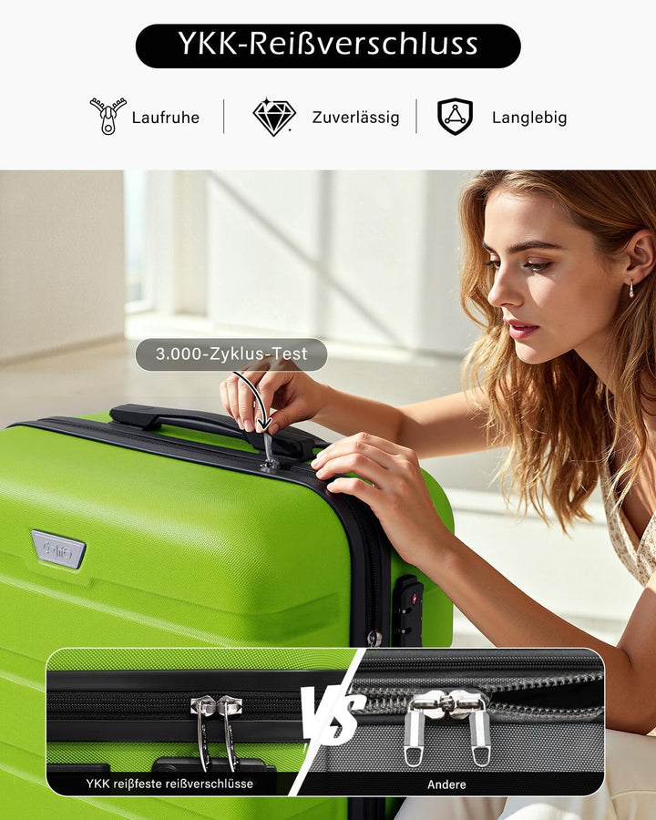 COOLIFE Hartschalen-Koffer Trolley Rollkoffer Reisekoffer ardschale Boardcase Handgepäck mit TSA-Sch