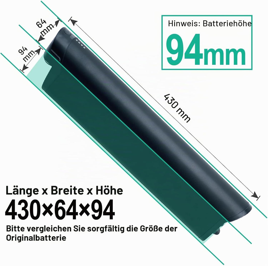 Ersatz für Zündapp Z808 Reention EEL Pro Batterien für 36V 11Ah 250W/350W/500W Motoren 36V 11Ah 540W