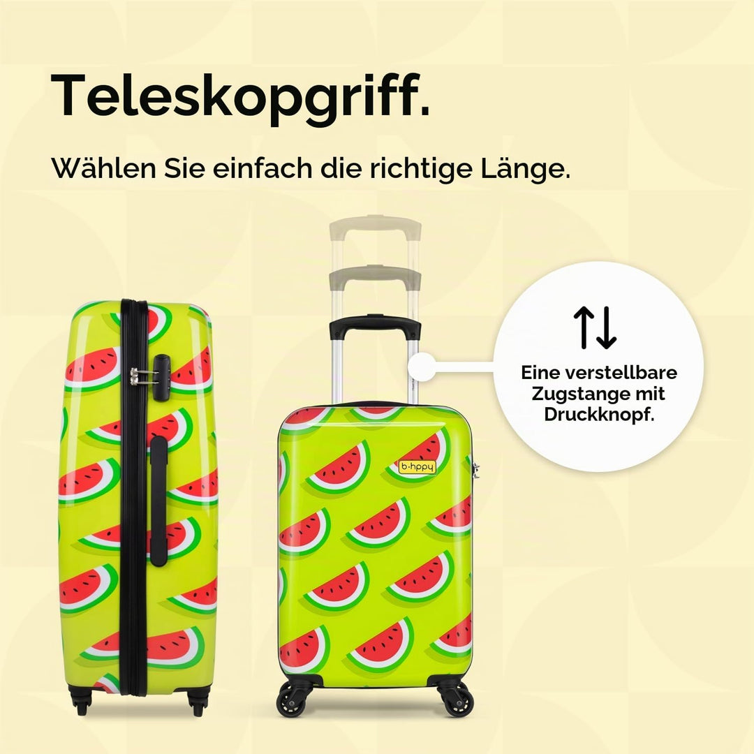 Handgepäck Koffer mit 4 Rollen 53x35x20cm - Hartschalen Kabinentrolley - Zahlenschloss - 33L - Two i