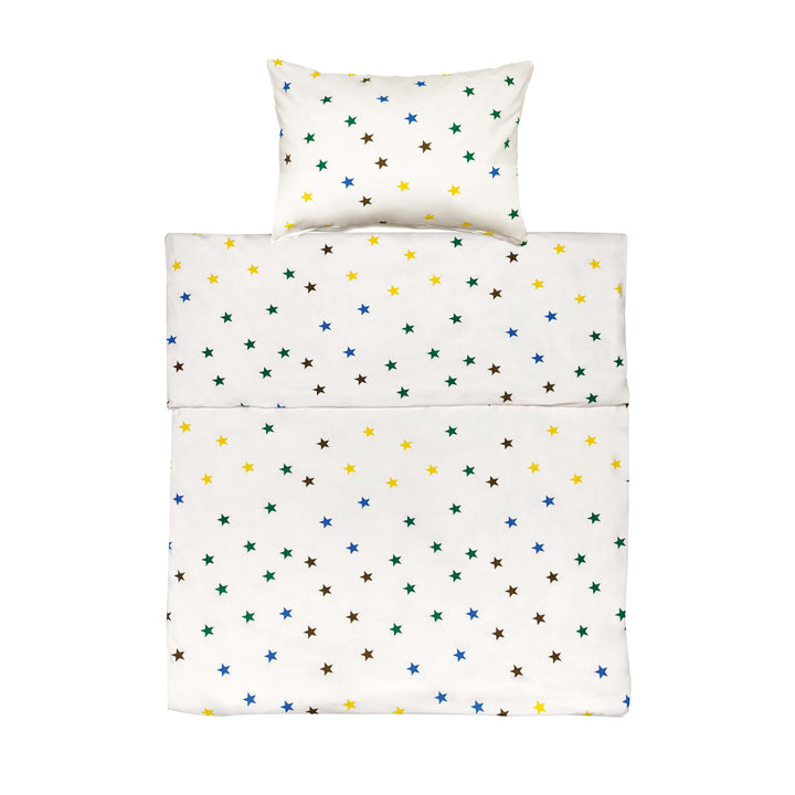 Lavea Kinderbettwäsche Set - Stella Kids 100 x 135cm + 40 x 60cm. Design: Sterne - Farbe: Bunt 100%