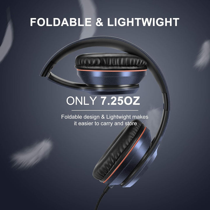 LORELEI X8 Over-Ear-Kopfhörer mit Kabel, mit Mikrofon, 1,45 m, verwicklungsfreier Nylon-Linie und 3,