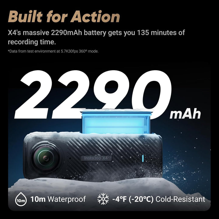Insta360 X4 Peter McKinnon Edition – wasserdichte 8K 360°-Action-Cam, 4K Weitwinkelvideos, Unsichtba