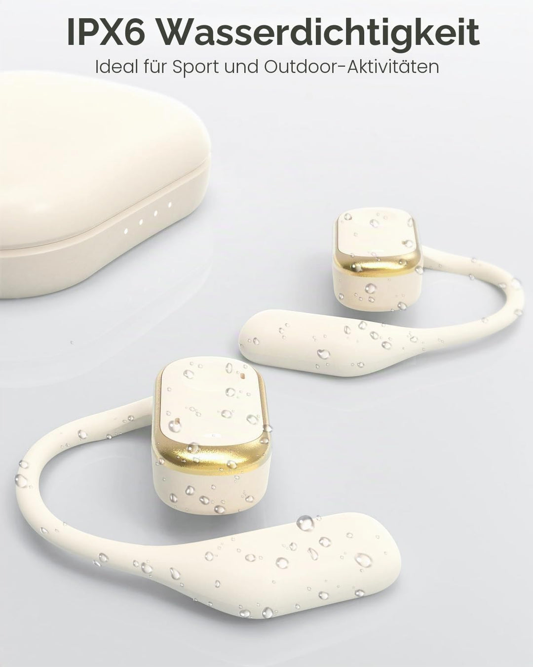 SANOTO Open Ear Kopfhörer Bluetooth 5.3, Touch Controlled Air Conduction Ohrhörer Kopfhörer Kabellos