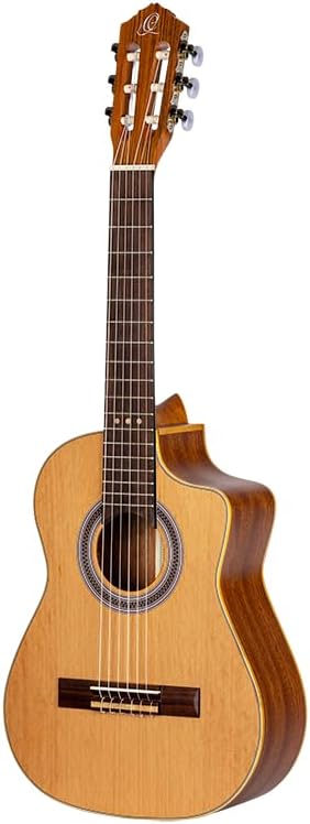 Ortega Guitars Konzertgitarre Requinto Series - deep body - inklusive Gigbag - Massives Zedernholz /
