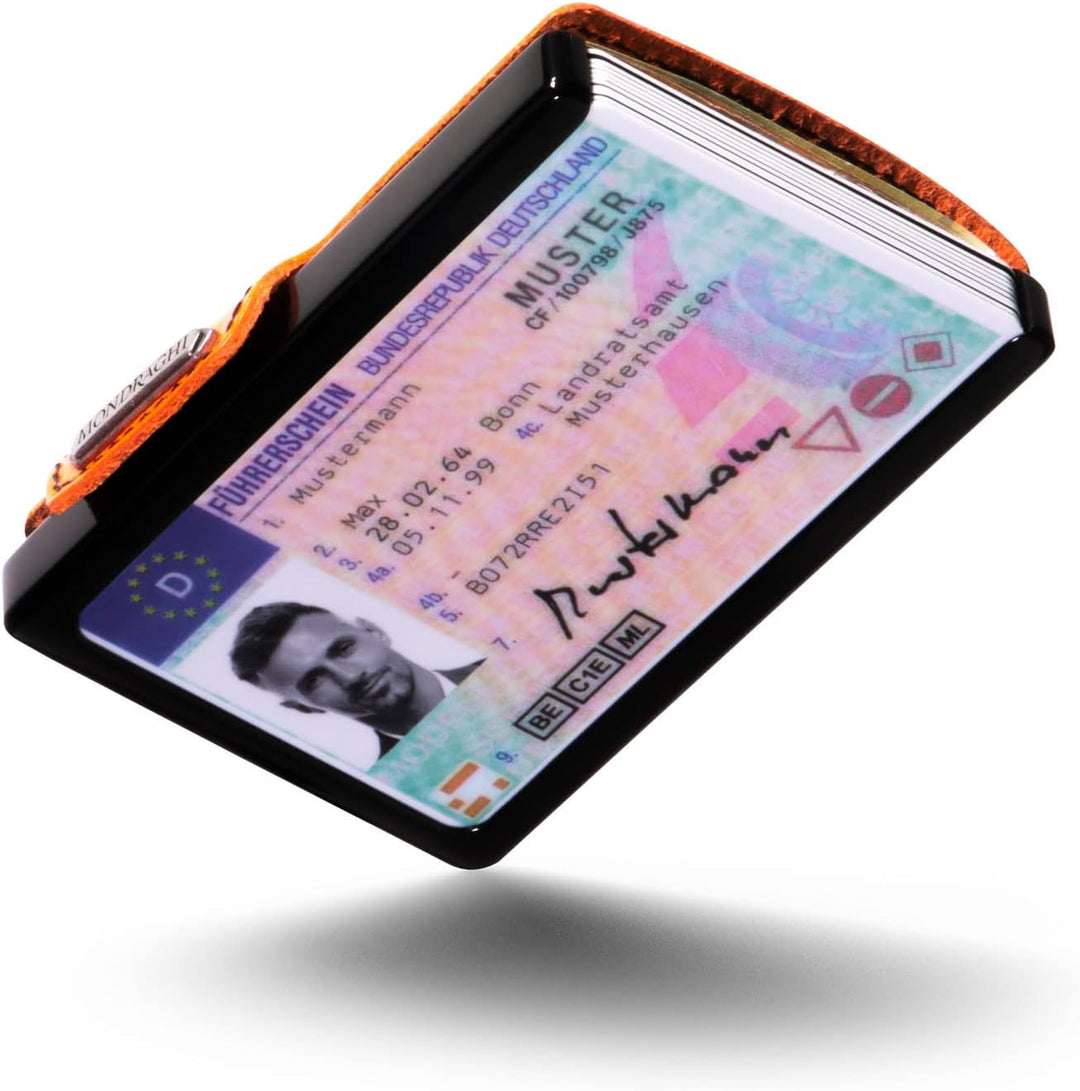 MONDRAGHI Mini-Wallet. Ultraleichte, schlanke Mini-Brieftasche - Kartenhalter und Kartenhalter mit M