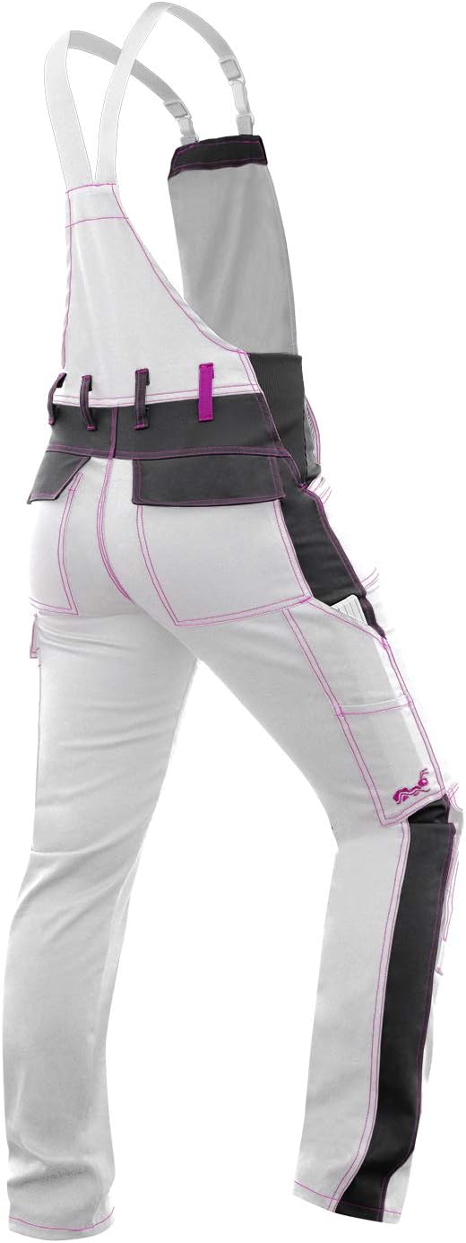 strongAnt Latzhose Damen stretch Arbeitshose für Frauen mit Kniepolstertaschen Baumwolle Cargo Hose