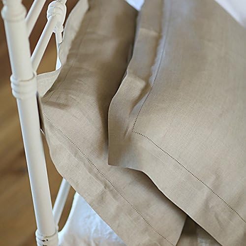 LinenMe Kissenbezug AlpinNaturfarbener Leinen Hohlsaum, Grau 80 x 80 cm, 80 x 80 cm