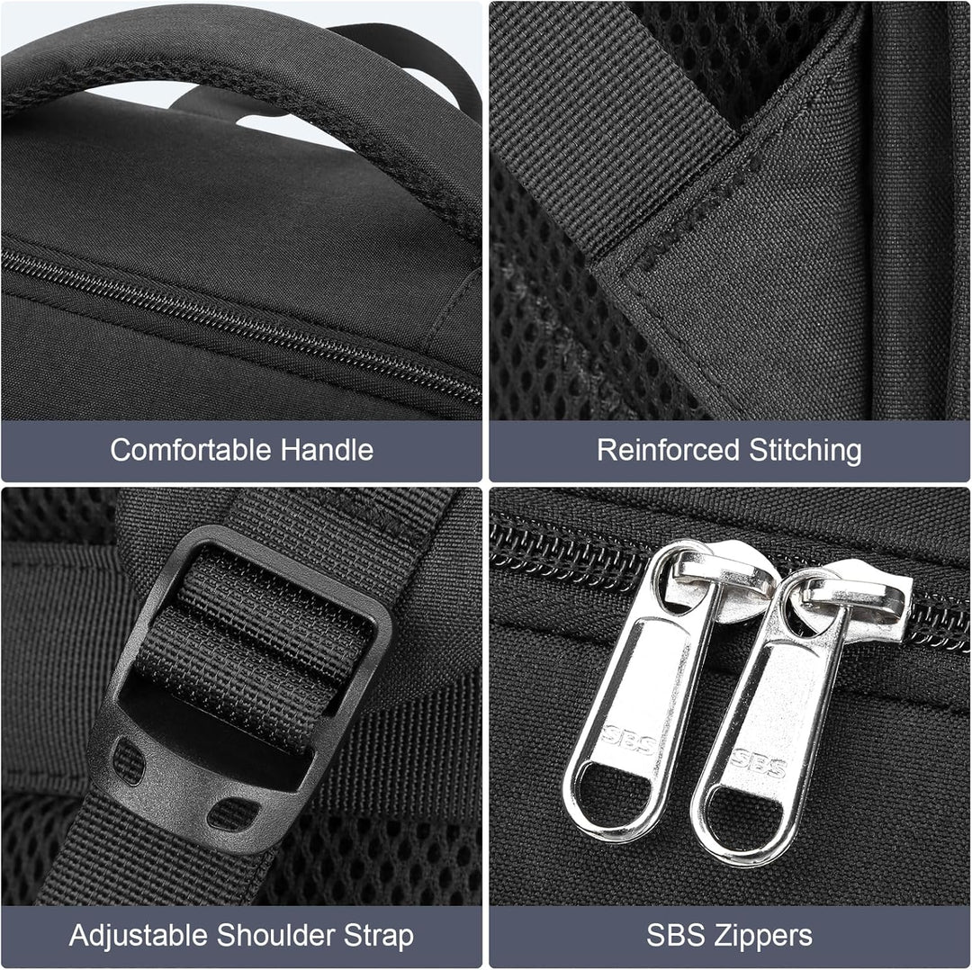 HOMIEE Laptop Rucksack Herren 17 zoll Laptoptasche Schwarz Tagesrucksack Arbeitsrucksack Business Ar
