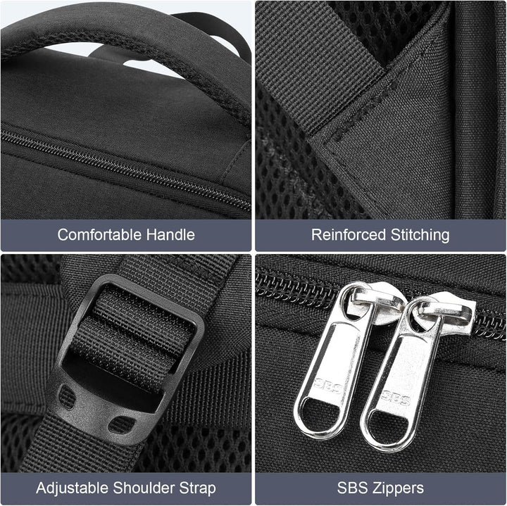 HOMIEE Laptop Rucksack Herren 17 zoll Laptoptasche Schwarz Tagesrucksack Arbeitsrucksack Business Ar