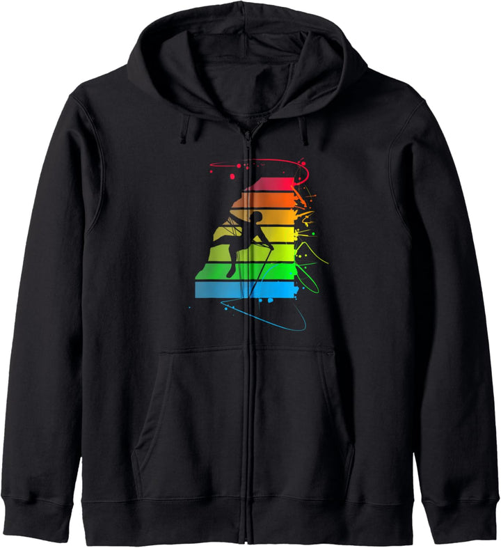 Retro Klettern Geschenk Kapuzenjacke