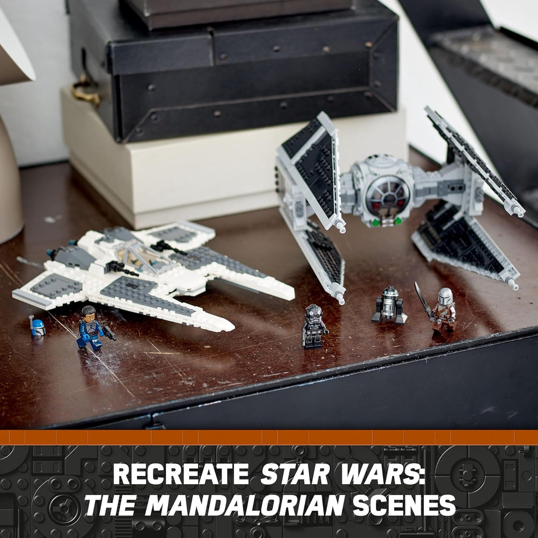 Lego Star Wars Mandalorian Fang Fighter vs. TIE Interceptor 75348 Building Toy Set, Perfect Star War