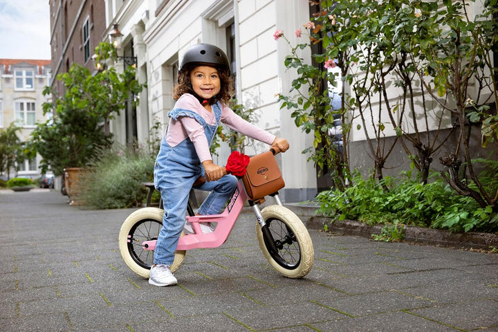 BERG Biky Retro Green Laufrad, 12'' Kinderfahrrad, Für Kinder von 2 bis 5 Jahre, Retro Grün Pink, Pi