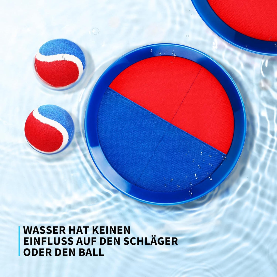 U&C Planet Beachball Set Strandtennis Set Paddle Ball Spiel Klettballspiel Strandschlägerset für Kin