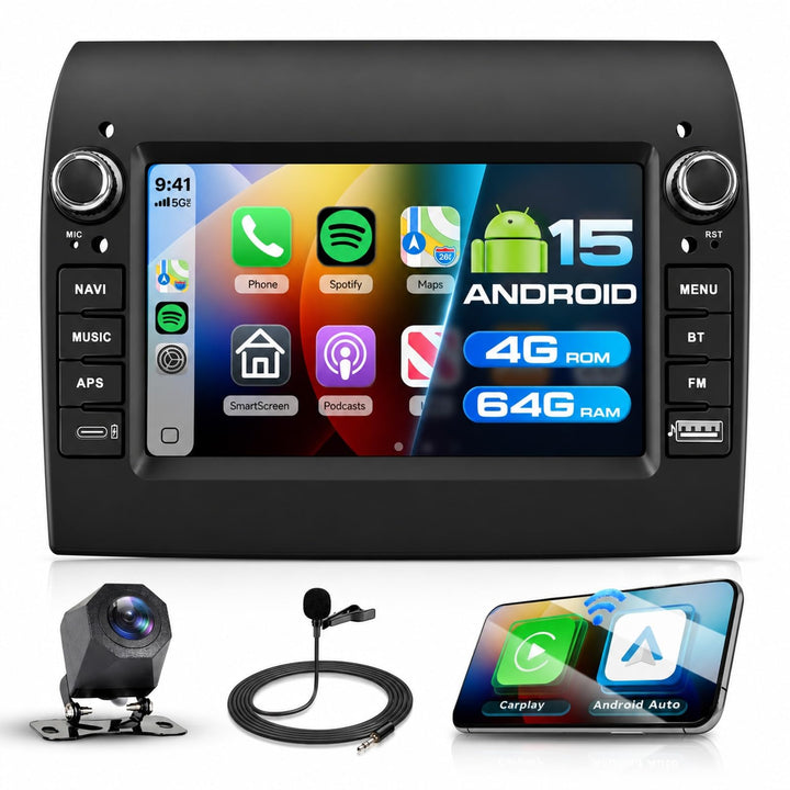 4GB+64GB Autoradio für FIAT Ducato für Citroen Jumper für Peugeot Boxer mit Carplay Android Auto, Bi