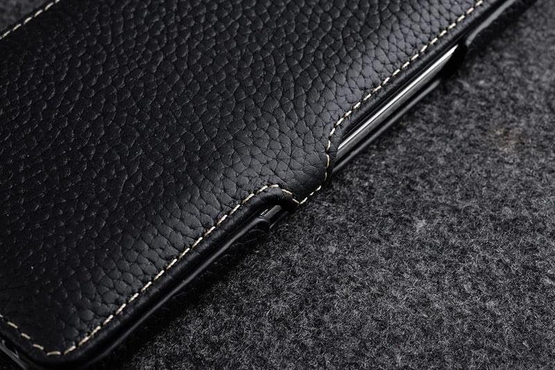 STILGUT Book Case kompatibel mit Google Pixel 7 Hülle aus Leder mit Clip-Verschluss, Lederhülle, Kla