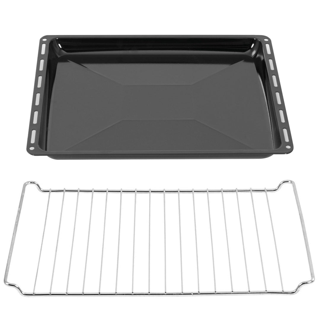 ICQN 445 x 375 x 35 mm Gitter Backblech Set | Passend für Whirlpool Ignis Bauknecht | Emailliert | F