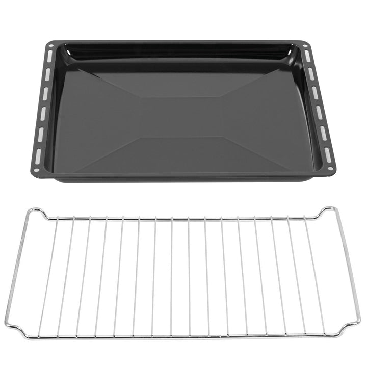 ICQN 445 x 375 x 35 mm Gitter Backblech Set | Passend für Whirlpool Ignis Bauknecht | Emailliert | F