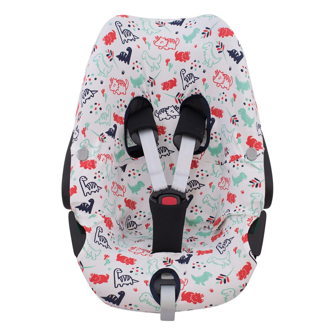 JYOKO Kids Bezug kompatibel mit Maxi Cosi Pebble 360 Y FamilyFix 360, aus Baumwolle (Dino Party) Din