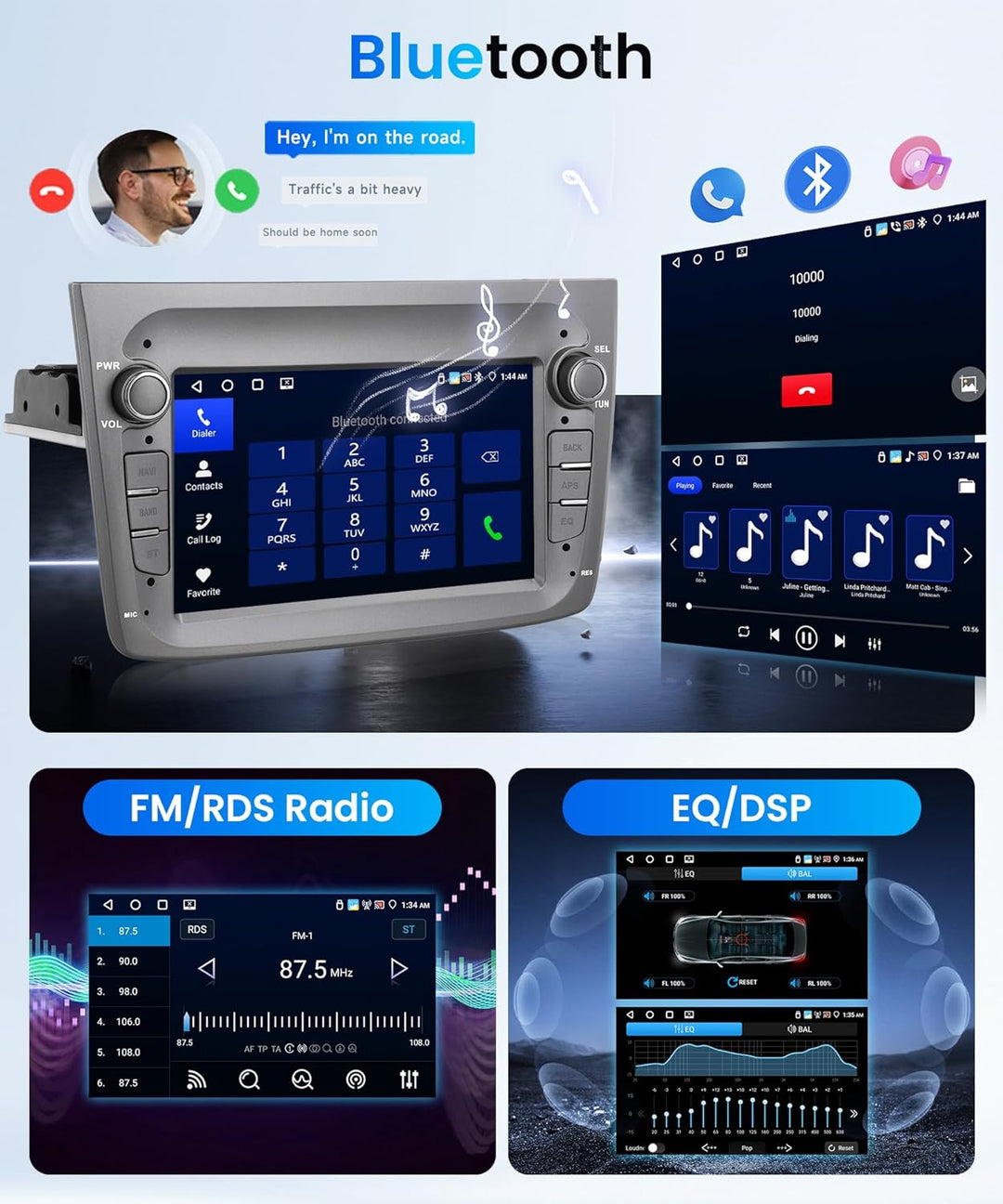 4G+64G Rimoody Android Autoradio für Alfa Romeo MITO 2008-2016 7 Zoll Wireless Carplay Mito Stereo A