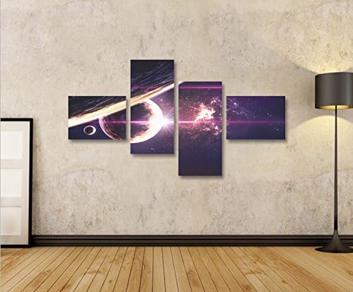 islandburner Bild Bilder auf Leinwand Nebula Galaxie Sterne Weltall Planeten 4L XXL Poster Leinwandb