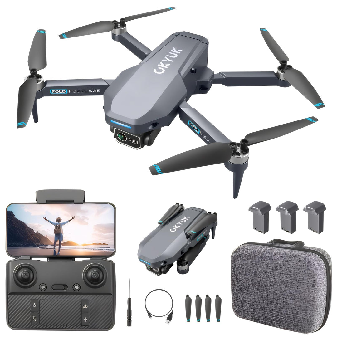 OKYUK K618 MAX Drohne mit Kamera 4K,270°Hindernisvermeidungs Drone Quadcopter mit FPV WiFi Übertragu