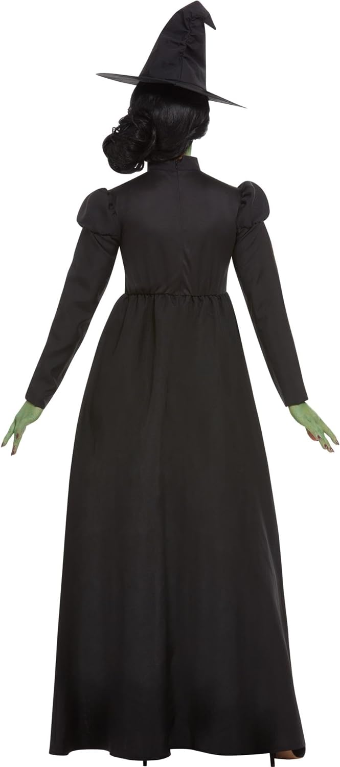 Wicked Witch Costume, Black, with Dress &amp; Hat, (M) M - UK Size 12-14 Schwarz, M - UK Size 12-14 Schw