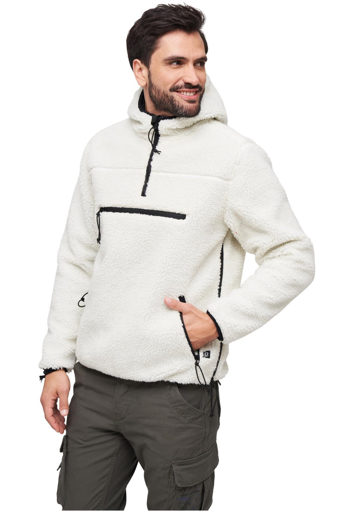 Brandit Teddyfleece Worker Pullover L Weiss, L Weiss