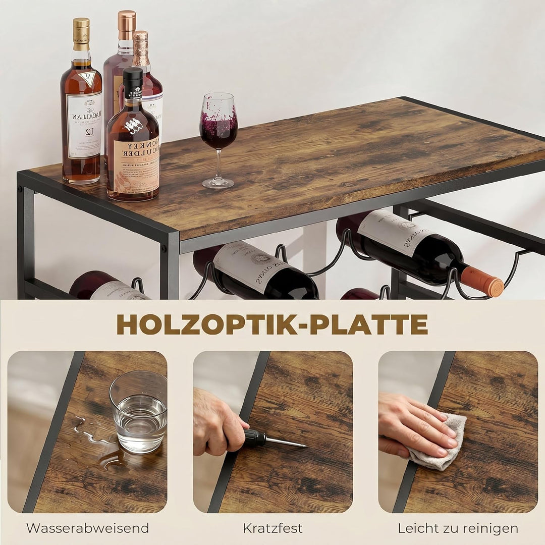 HOMCOM Weinregal für 30 Flaschen Flaschenregal freistehender Flaschenhalter Weinflaschenhalter aus M