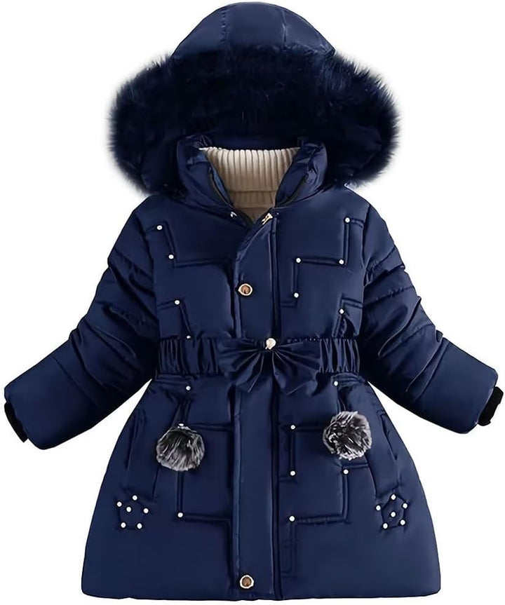 linboo Wintermantel Mädchen Winterjacke Kinder Warm Fleece Mäntel Verdickte Baumwolle Gefütterte Jac